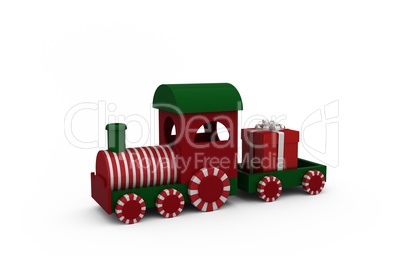 Miniature train with gift