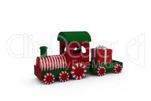 Miniature train with gift