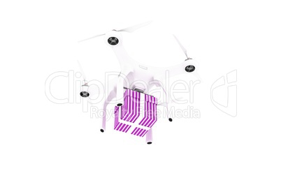 Digital composite of quadcopter