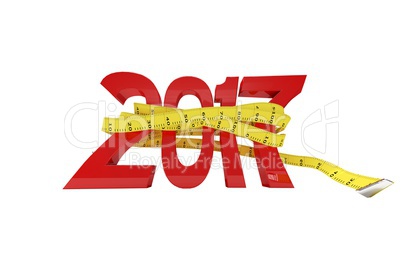 New year with tape measure