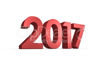 New year number in red