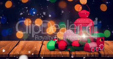 Composite image of christmas accessories
