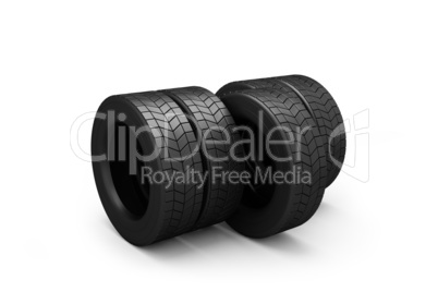 Row of tyres