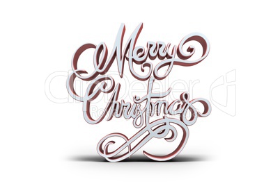 Three dimensional text of Merry Christmas