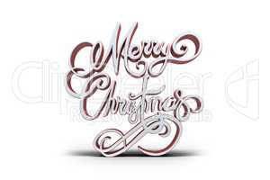 Three dimensional text of Merry Christmas