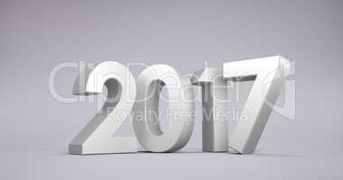 Composite image of illustration of new year number