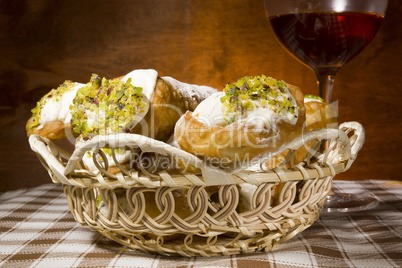 Traditional Sicilian cannoli