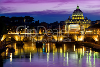Purple sky and Vatican