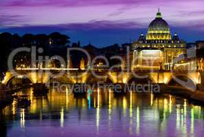 Purple sky and Vatican