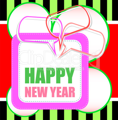 Happy New Year xmas design elements. Great design element for congratulation cards, banners and flyers.