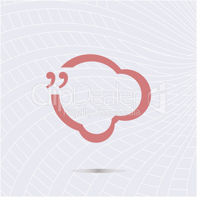 Quotation Mark Speech Bubble. Quote sign icon