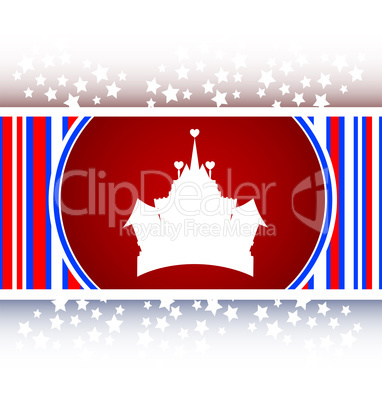 Medieval royal castle - web icon button isolated