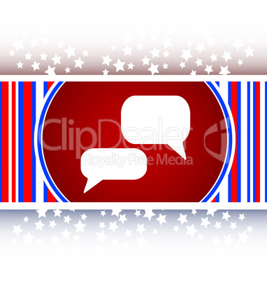 white bubble speech set icon,web  button