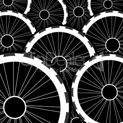 Bicycle wheel, bike wheels background pattern