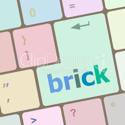 brick word on keyboard key
