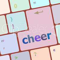 cheer word on keyboard key, notebook computer button