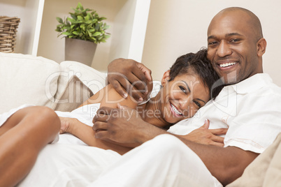 Happy African American Man & Woman Couple