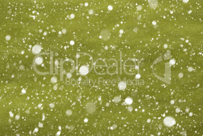 Light Green Christmas Paper Background, Copy Space, Snowflakes