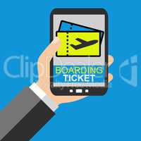 Boarding Ticket auf dem Smartphone