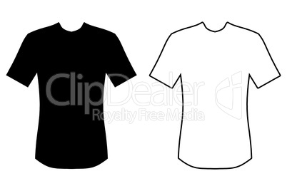 Zwei T-Shirts schwarz weiß