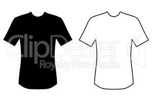 Zwei T-Shirts schwarz weiß