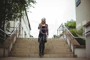 Woman talking on mobile phone