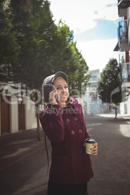 Woman talking on mobile phone