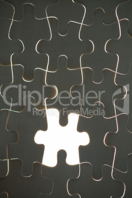 One piece of puzzle missing from jigsaw
