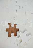 Jigsaw puzzle with one piece separately