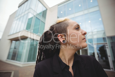 Close-up of businesswoman