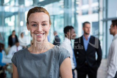 Smiling businesswoman in office