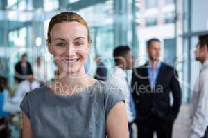 Smiling businesswoman in office