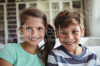 Portrait of children smiling