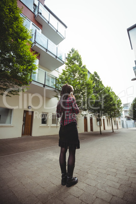 Woman talking on mobile phone