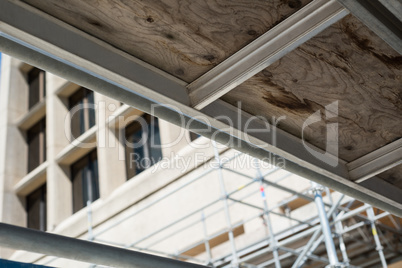 View of a wooden roof