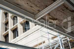 View of a wooden roof