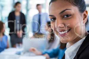 Beautiful businesswoman in office