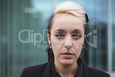 Close-up of confident businesswoman