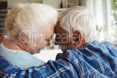 Senior couple embracing each other