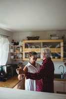 Senior couple dancing