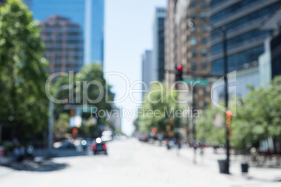 Blur view of a modern city