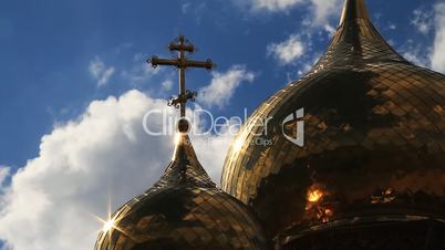 The Church and the Sky With Clouds.