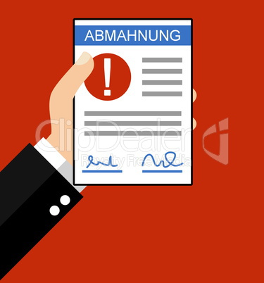 Abmahnung - Flat Design