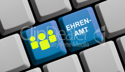Blaue Computer Tastatur: Ehrenamt