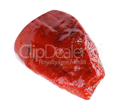 Piece of Boiled and Smoked Meat Isolated