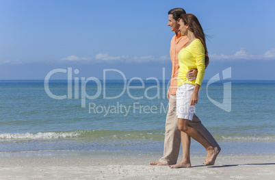 Couple Walking on An Empty Beach