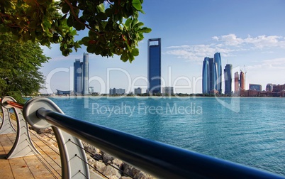 Uferpromenade in Abu Dhabi Vereinigte Arabische Emirate