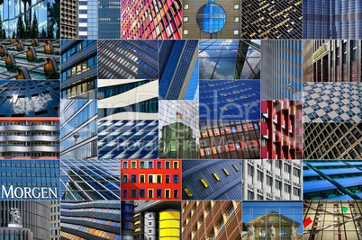Fassaden der modernen Architektur in den Städten