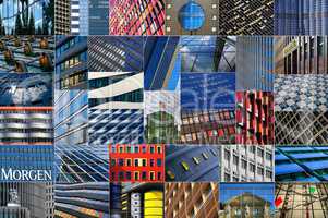 Fassaden der modernen Architektur in den Städten