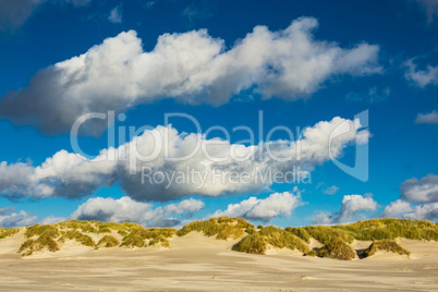 Landschaft mit Dünen auf der Insel Amrum